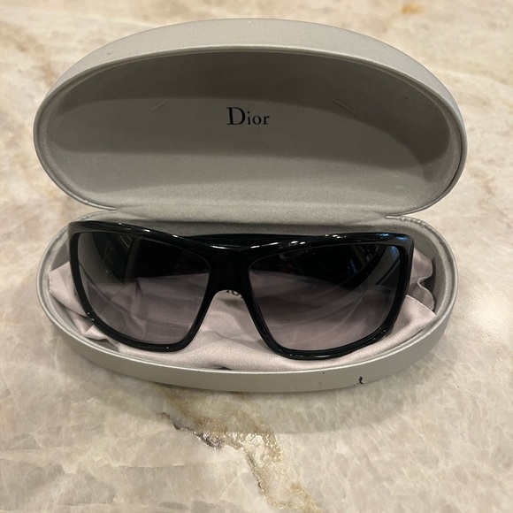 Dior Black Sunglasses with Crystal Details